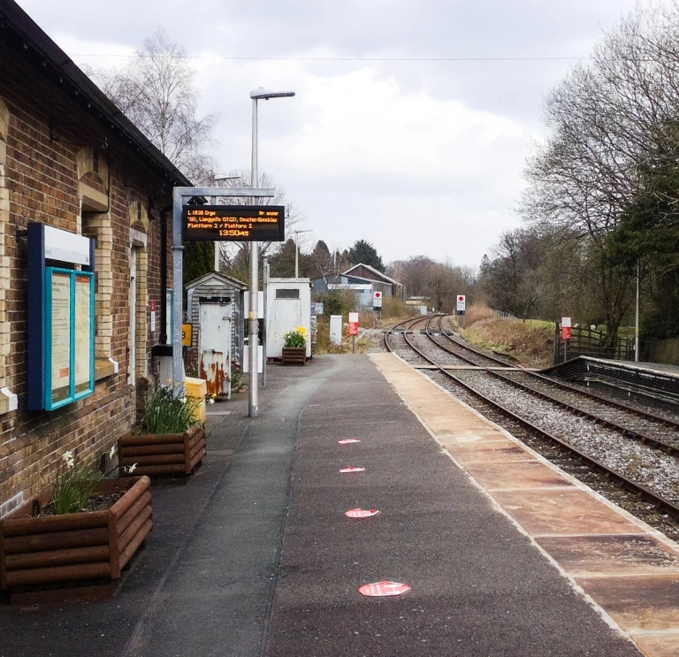 A station platform.