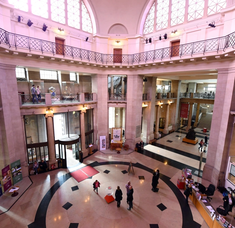 Inside the forum of a museum