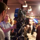 Studio filming in Wales